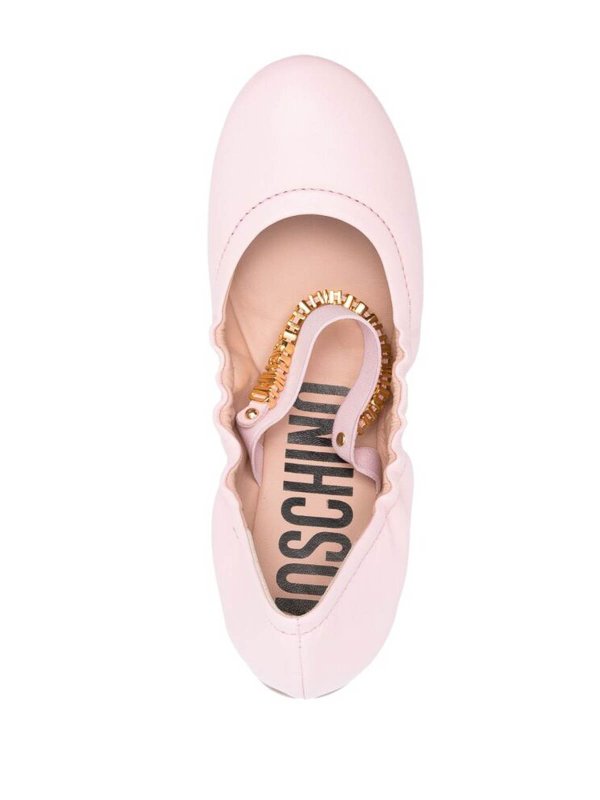 MOSCHINO: フラットシューズ online - フラットシューズ - ヌードカラー