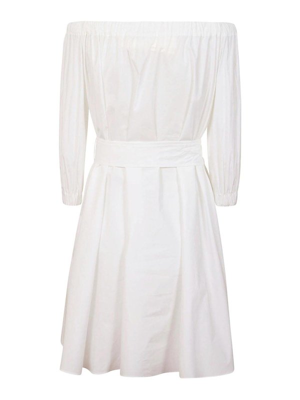 P.A.R.O.S.H.: Knielange Kleider online - Knielanges Kleid - Weiß