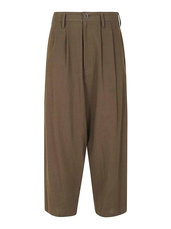 YOHJI YAMAMOTO: Casual Hosen - Casual Hose - Hellbraun