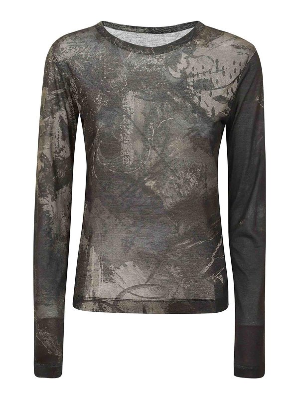 YOHJI YAMAMOTO: クルーネック - クルーネック - ライトブラウン