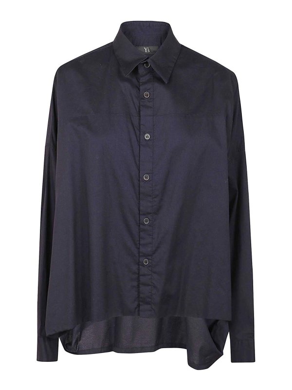 YOHJI YAMAMOTO: Camisas - Camisa - Azul Oscuro