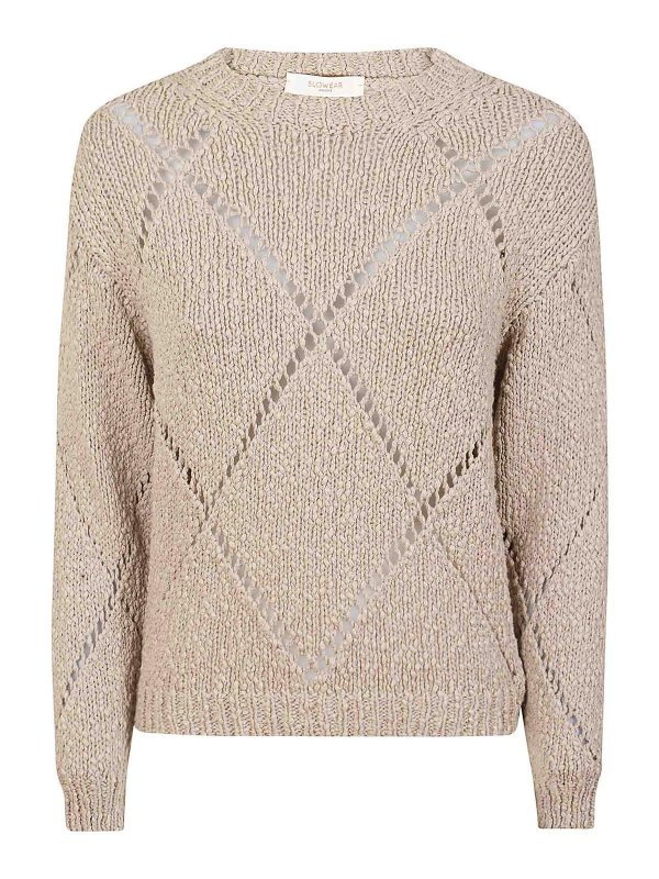 ZANONE: Col bateau - Pull Col Bateau - Beige