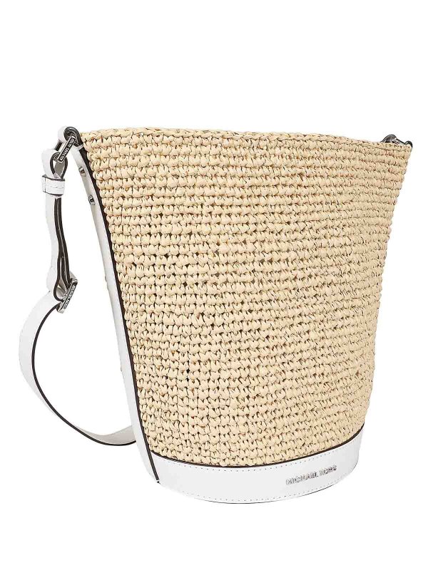 MICHAEL KORS: Bucket bags online - Straw bucket bag