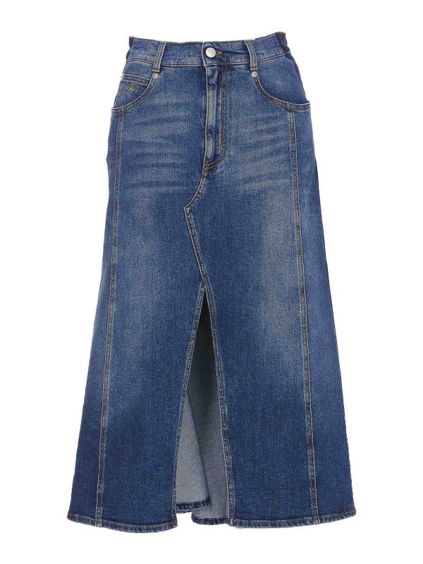 ALEXANDER MCQUEEN: Knielange und Midi Röcke - Midirock - Blau