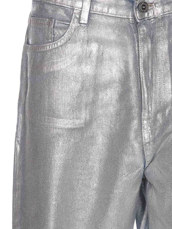 Metallized Boyfriend Jeans shop online: ELISABETTA FRANCHI
