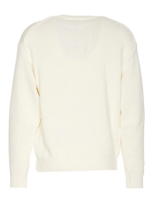 KENZO: Strickpullover mit Rundhalsausschnitt online - Rundhalspullover - Weiß