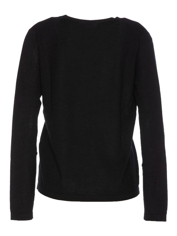 LISA YANG: Suéteres con cuello pico online - Suéter Cuello Redondo - Negro