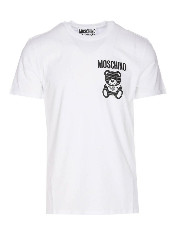 MOSCHINO: t-shirt - T-shirt piccola in rete Teddy