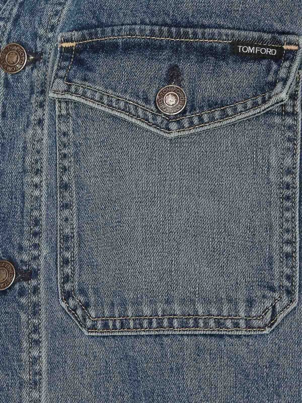 The Best Shops TOM FORD: casual jackets - Denim Jacket With Frontal Buttons Closure