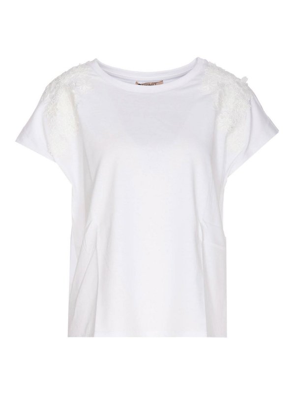 TWINSET: T-shirts - T-Shirt - Blanc