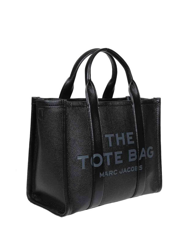 MARC JACOBS: totes bags online - medium tote in black leather