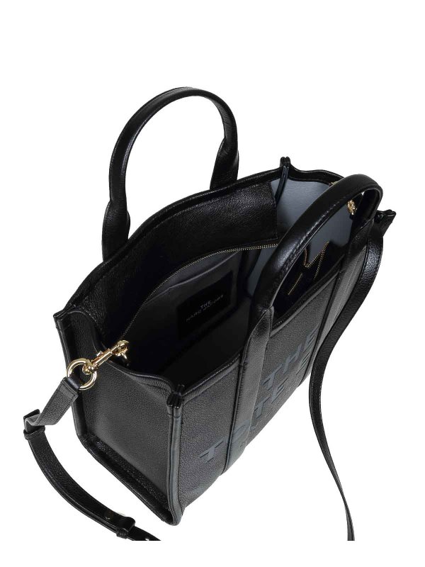 medium tote in black leather shop online: MARC JACOBS