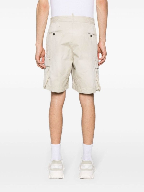The Best Shops DSQUARED2: Trousers Shorts - Paint splatter-detail cargo shorts