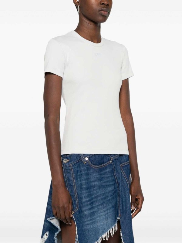 Off stamp cotton t-shirt shop online: OFF-WHITE