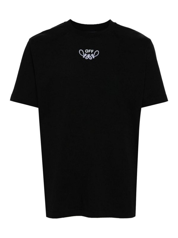 OFF-WHITE: T-shirts - T-Shirt - Schwarz