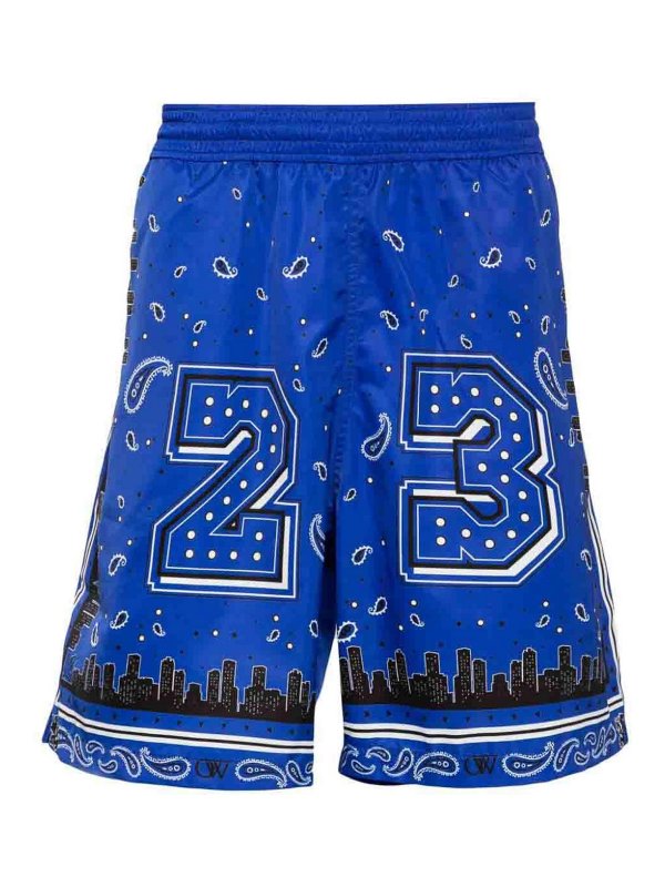OFF-WHITE: Shorts - Shorts - Azul