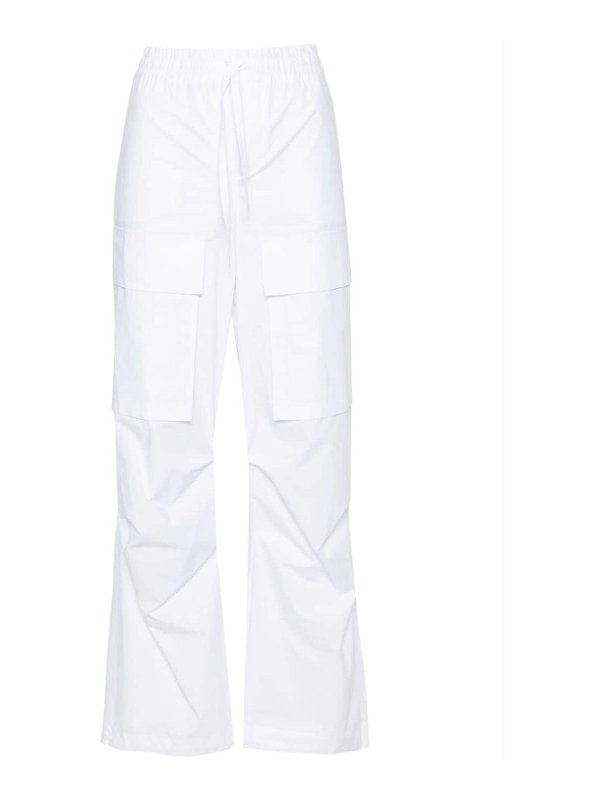 P.A.R.O.S.H.: casual trousers - Straight-leg cotton cargo trousers