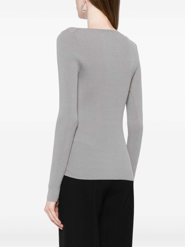 The Best Shops P.A.R.O.S.H.: cardigans - V-neck ribbed cardigan