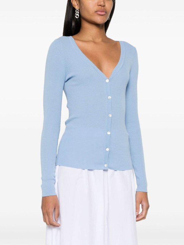 The Best Shops P.A.R.O.S.H.: Cárdigans - Cárdigan - Azul Claro
