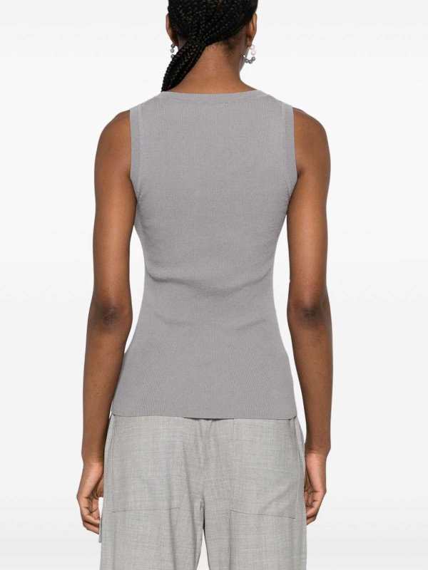 Ribbed-knit tank top shop online: P.A.R.O.S.H.