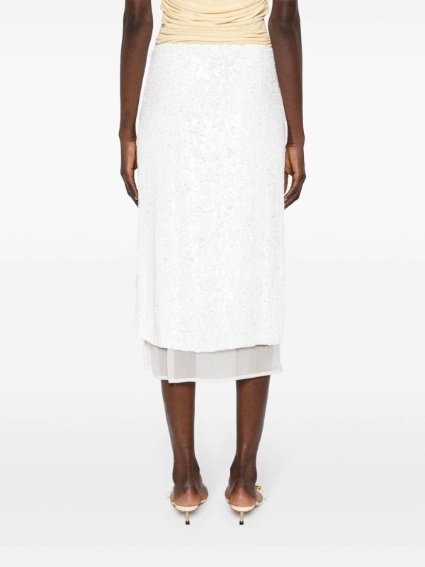The Best Shops P.A.R.O.S.H.: Faldas media pierna y semilargas - Falda Semilarga - Blanco