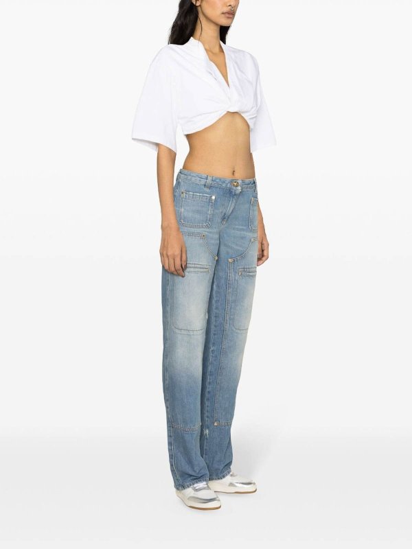 Straight Leg Jeans - Blau shop online: Palm Angels