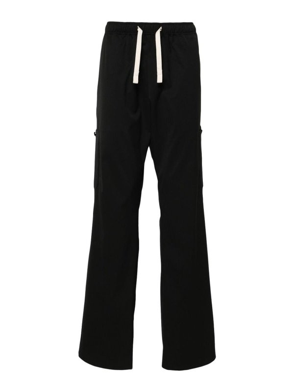 Palm Angels: casual trousers - Drawstring-waist wide-leg trousers