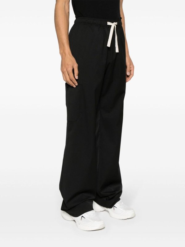 Drawstring-waist wide-leg trousers shop online: Palm Angels