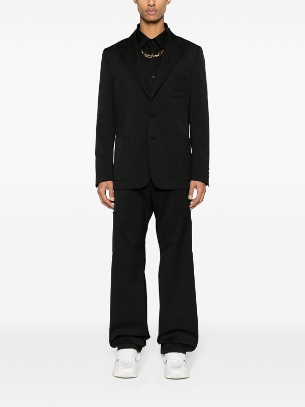 Palm Angels: blazers online - Single-breasted twill blazer