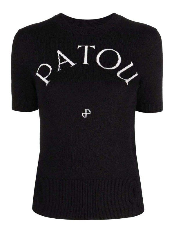 PATOU: crew necks - Patou jacquard short sleeves jumper