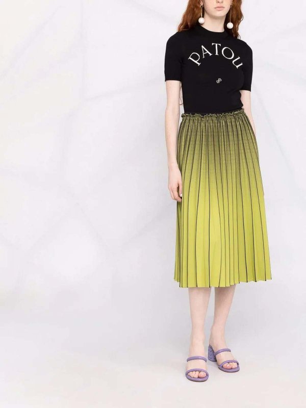 PATOU: crew necks online - Patou jacquard short sleeves jumper