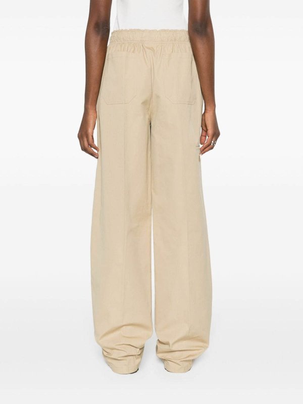 The Best Shops PRADA: casual trousers - Wide-leg cotton trousers