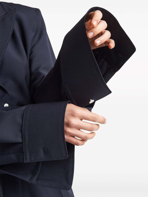 Single-breasted mohair shirt jacket shop online: PRADA