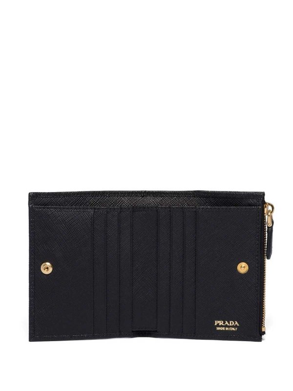 The Best Shops PRADA: wallets & purses - Triangle-logo saffiano leather wallet