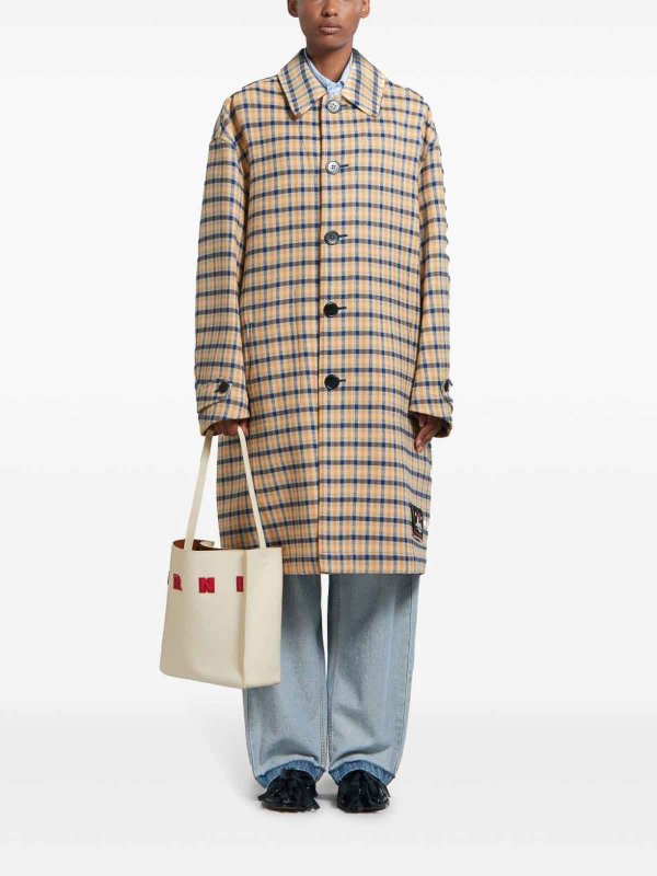 Marni: cross body bags online - Museo logo-patch leather bag