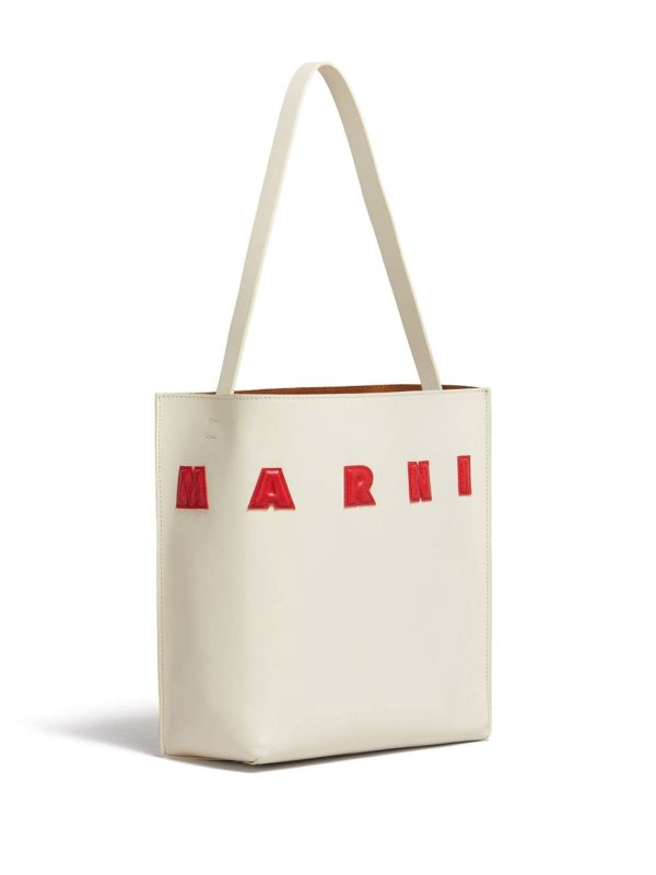 Museo logo-patch leather bag shop online: Marni