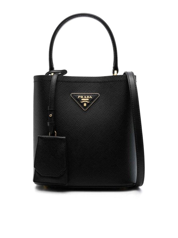 PRADA: Bucket bags - Small leather bucket bag