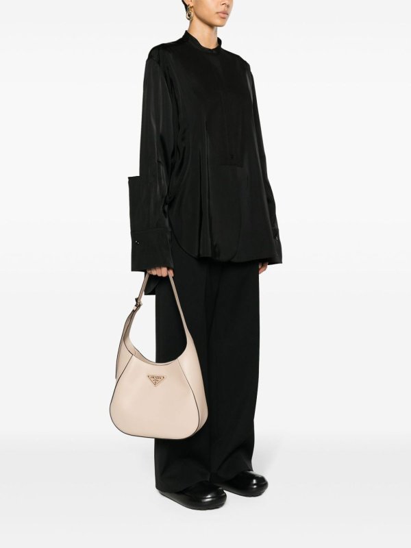 PRADA: cross body bags online - Triangle-logo leather shoulder bag