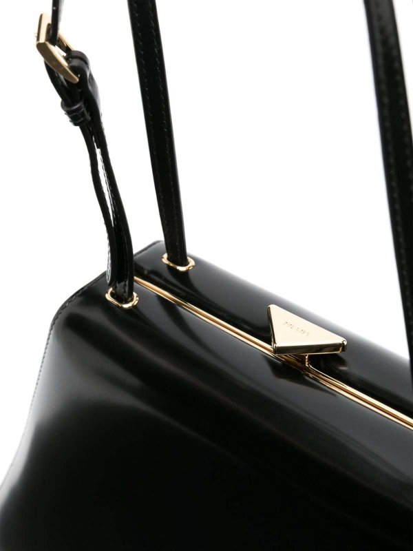 Patent-leather tote bag shop online: PRADA