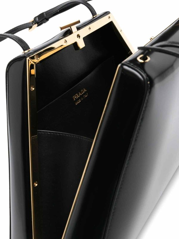 PRADA buy online Patent-leather tote bag