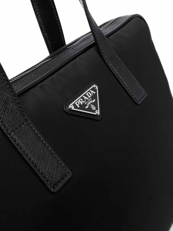 PRADA buy online Leather-trimmed briefcase