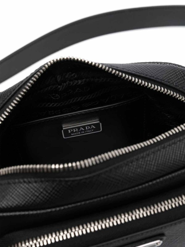 Enamel-logo messenger bag shop online: PRADA