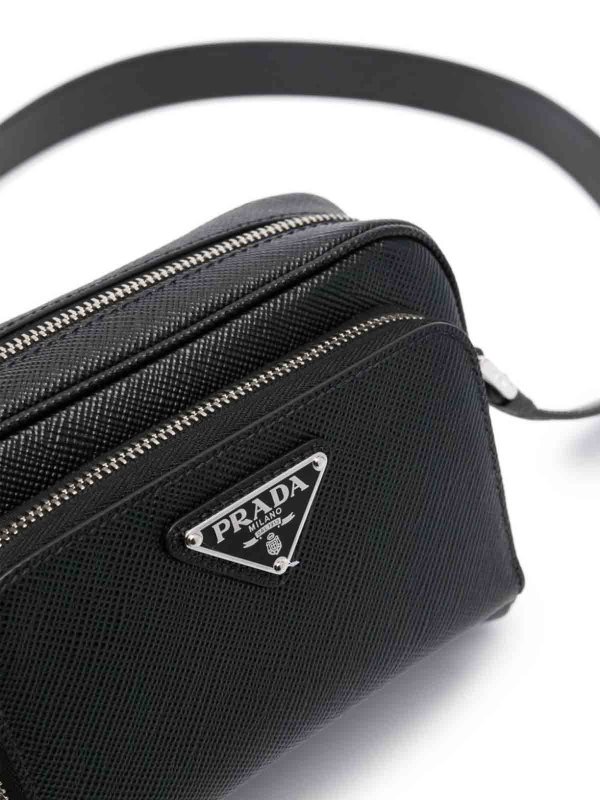 PRADA buy online Enamel-logo messenger bag