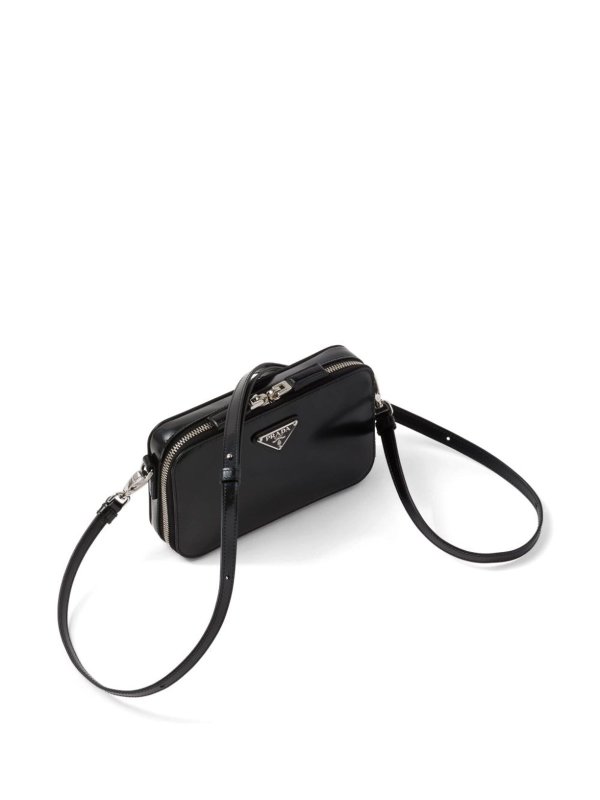 The Best Shops PRADA: Small brique brushed crossbody bag