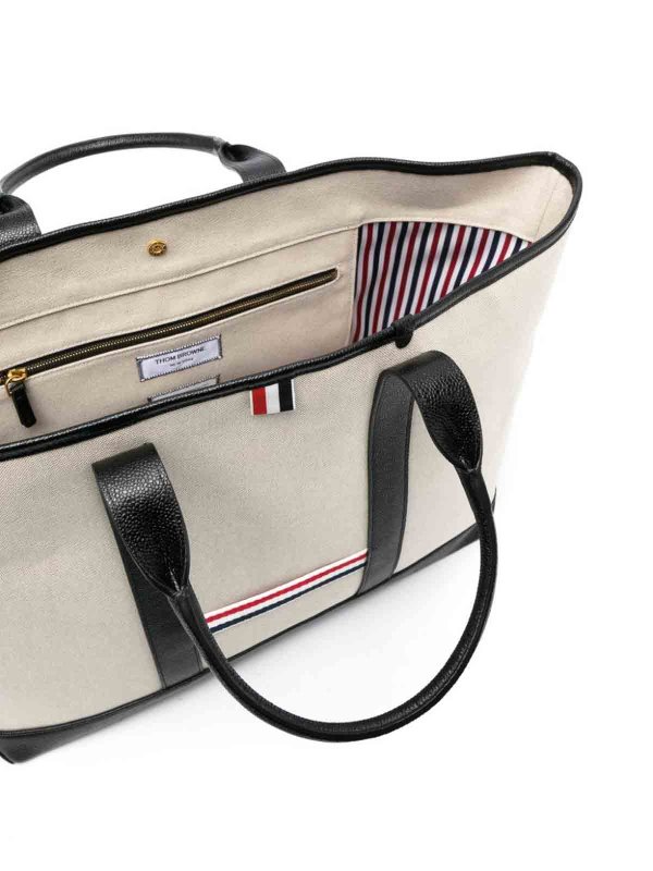 Medium rwb-stripe tote bag shop online: THOM BROWNE