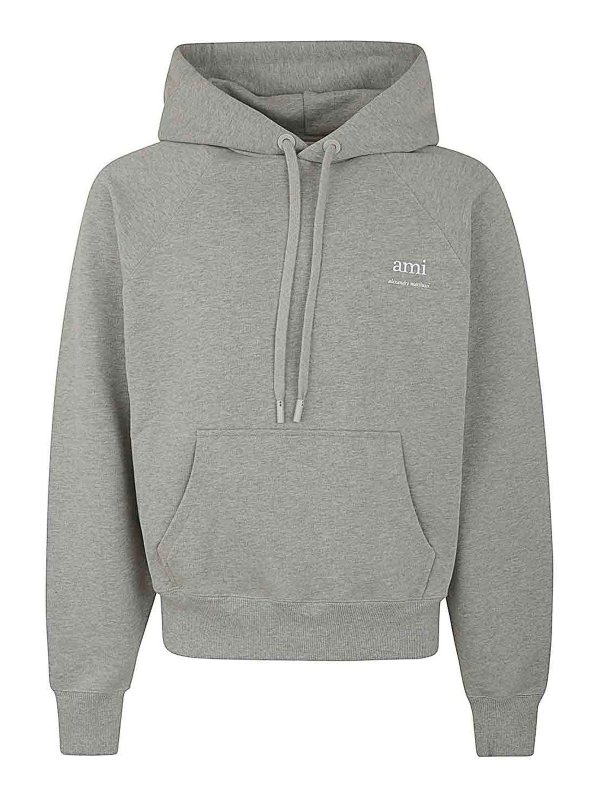 AMI PARIS: Sudaderas y suéteres - Sudadera - Gris