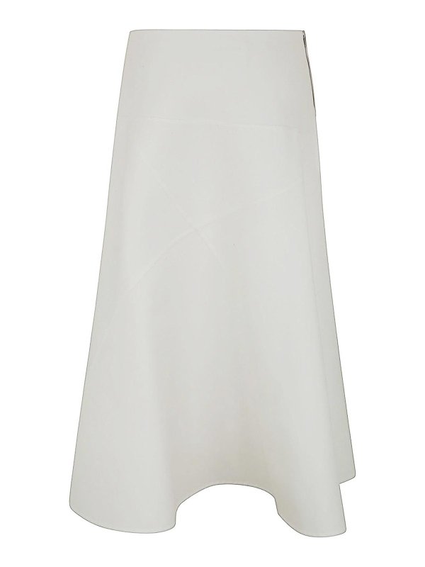 JIL SANDER: ニーレングススカート＆ミディ丈 online - 膝丈/ミディスカート - 白