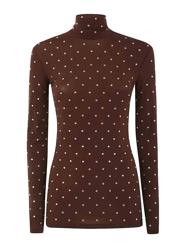 PACO RABANNE: Tops & Tank tops - Solid second skin jersey haut