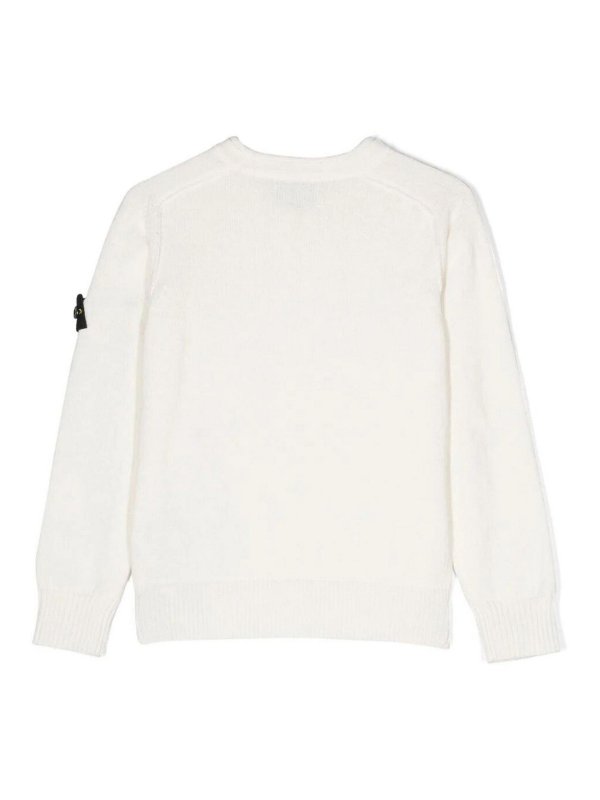 The Best Shops Stone Island Junior: クルーネック - クルーネック - 白
