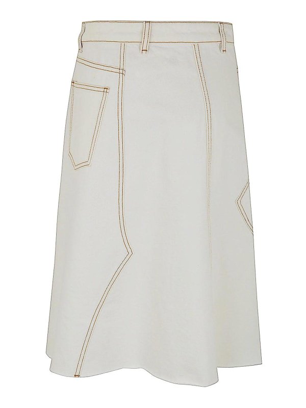 TORY BURCH: ニーレングススカート＆ミディ丈 online - 膝丈/ミディスカート - 白